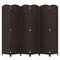 6-Panel Room Divider 5.6 FT Tall Folding Privacy Screen with Hand-woven Texture-Brown